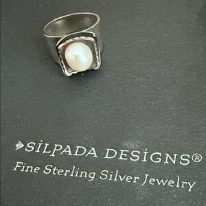 Silpada Sterling and Pearl Ring